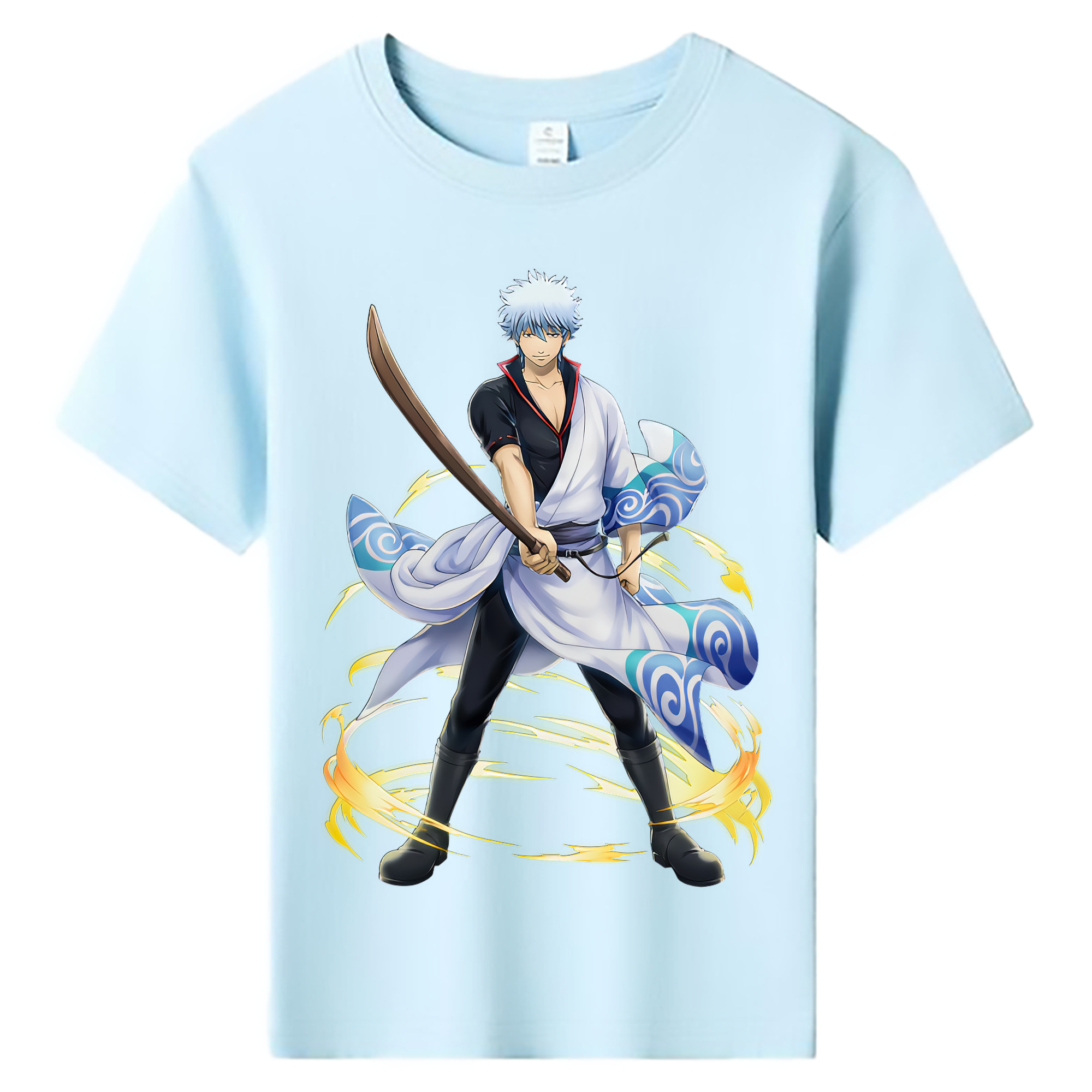 （画像用） ぎんたま 坂田銀時（さかたぎんとき） 神楽 志村新八（しむら しんぱち） GINTAMA Sakata Gintoki Kagura Shimura Shinpachi 綿100％キッズTシャツ（フロントプリント）